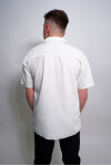 Fermuar Detaylı Yakalı T shirt Beyaz